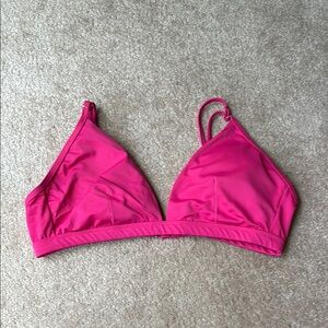 Shade & Shore Pink Triangle Bikini Top Swim